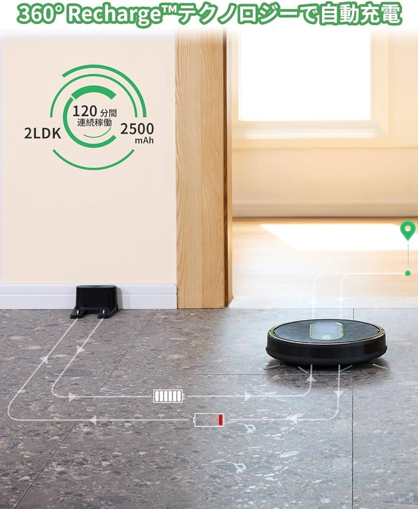 Amazon.co.jp: ロボット掃除機 3000Pa 強力吸引 超薄型 お掃除ロボット